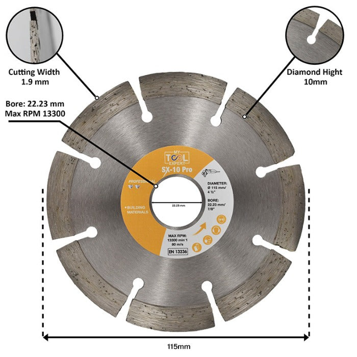 230mm angle grinder discs concrete